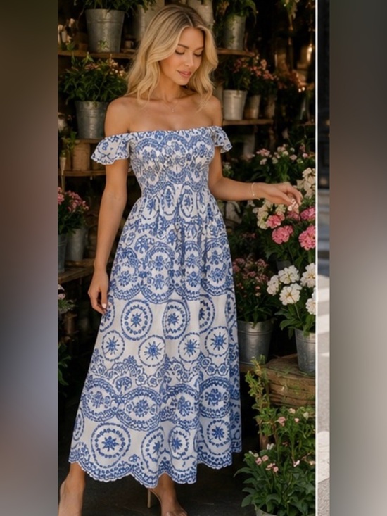 Zara Dresses & Skirts - Zara openwork embroidery dress bloggers fav